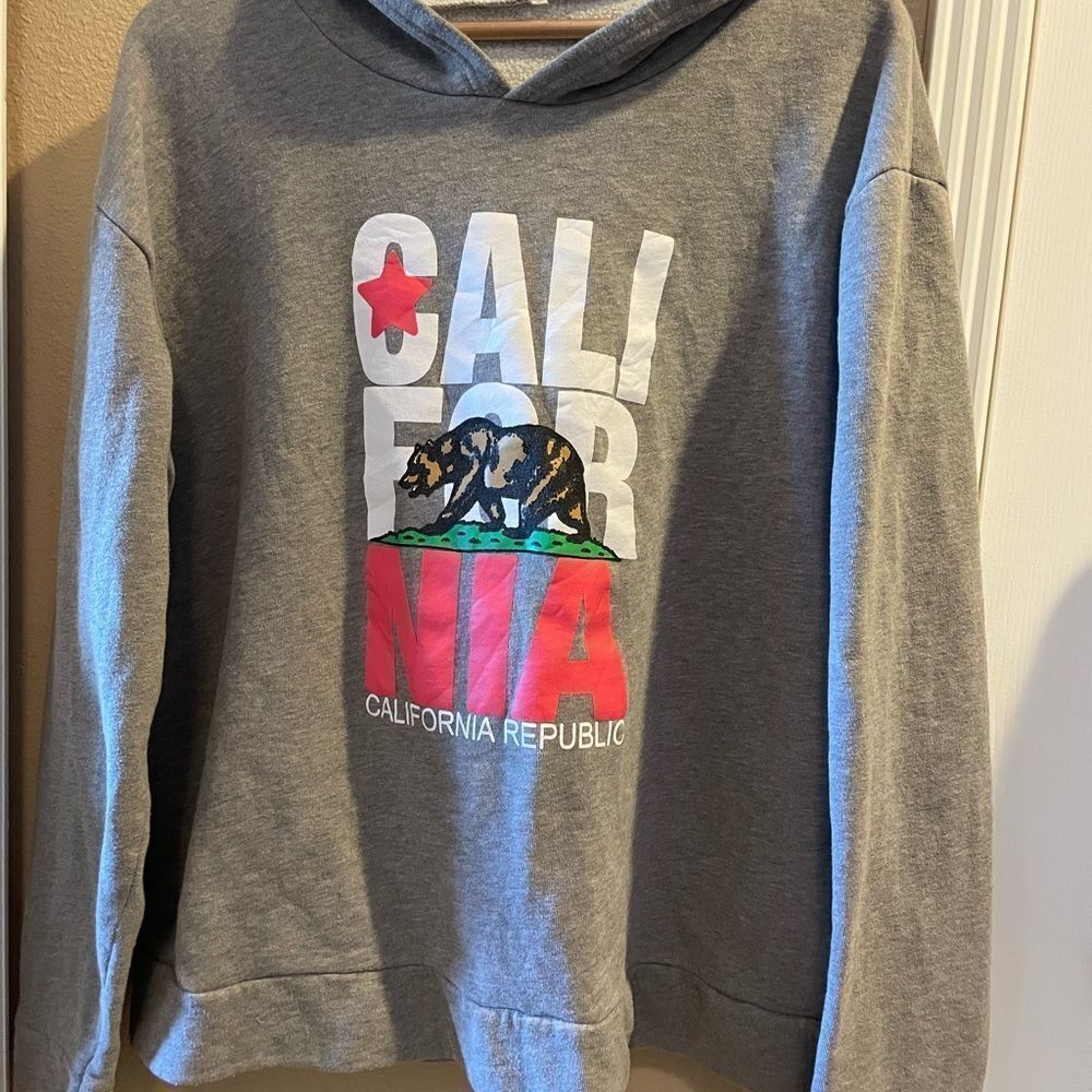 Women’s California Republic Vintage Side Gray Pullover Hoodie XL - Picture 2 of 12